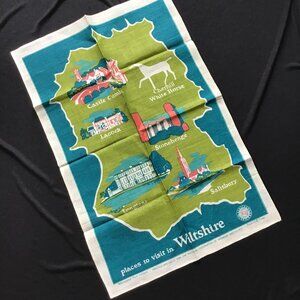 Wiltshire Tea Towel Federation of Womens Institutes Irish Linen
